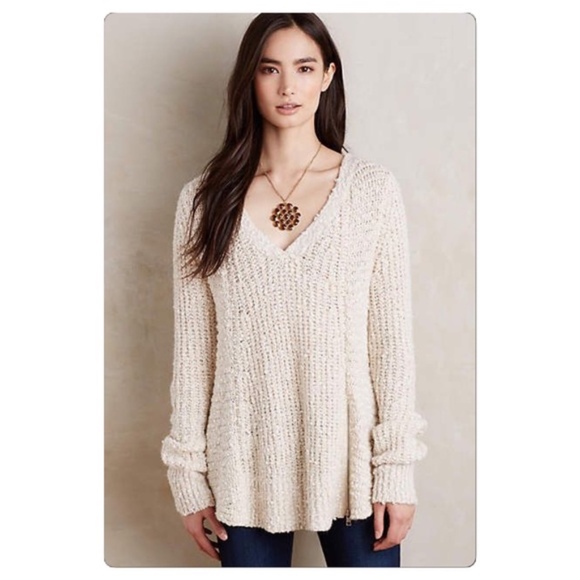 Anthropologie Sweaters - Anthropologie Moth Zipped Stitch Pullover Sweater